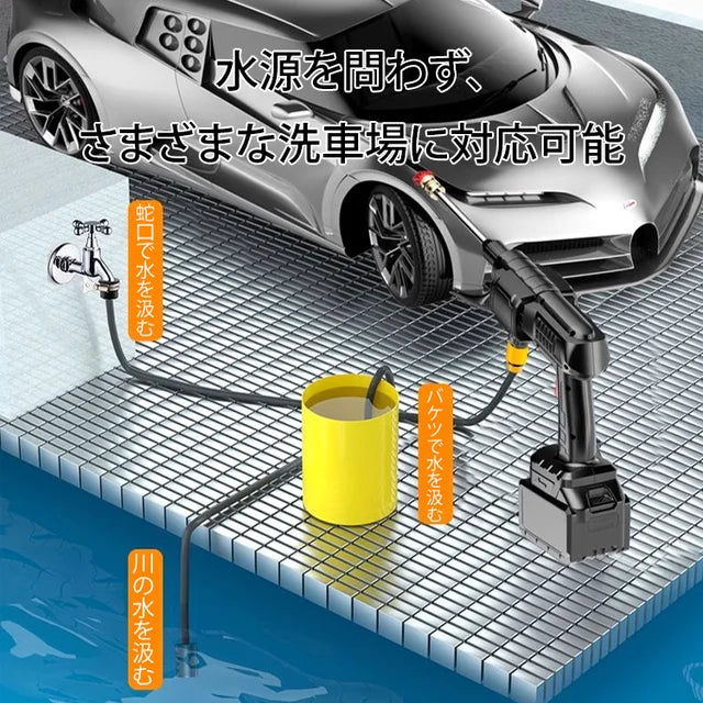 高圧水鉄砲洗車機