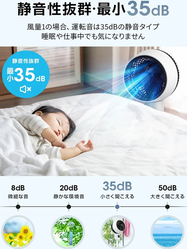 【公式正規品】スマートAI家庭用静音サーキュレーションファン 大風量