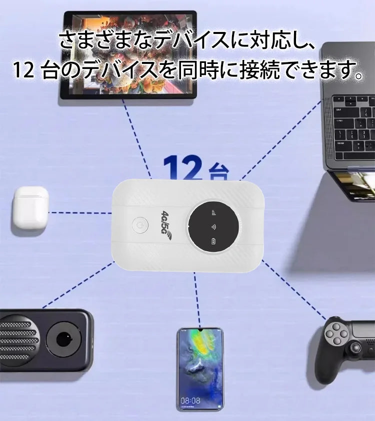 【5G＋高速ネットワーク通信、生涯無料インターネット＋無制限データ通信】ポケットに入る永久無料Wi-Fi！
