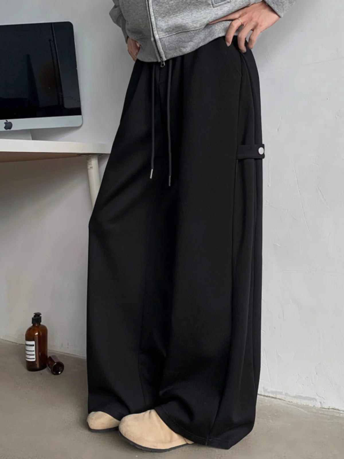 男女兼用ベルトスウェットパンツ