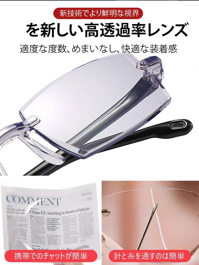 【ドイツ輸入のツァイスレンズ】1つ買うと1つ無料でプレゼント 累進多焦点遠近両用老眼鏡