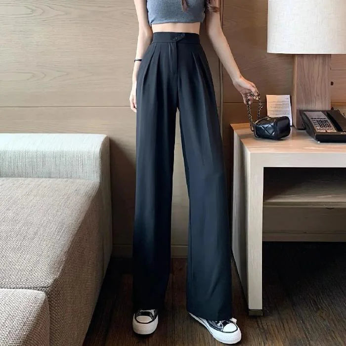 ハイウエストワイドパンツ —— 在庫一掃、人気商品、多くのお客様にご好評いただき、お客様満足度96%、まもなく売り切れる、ラスト1時間、興味のある人は是非！