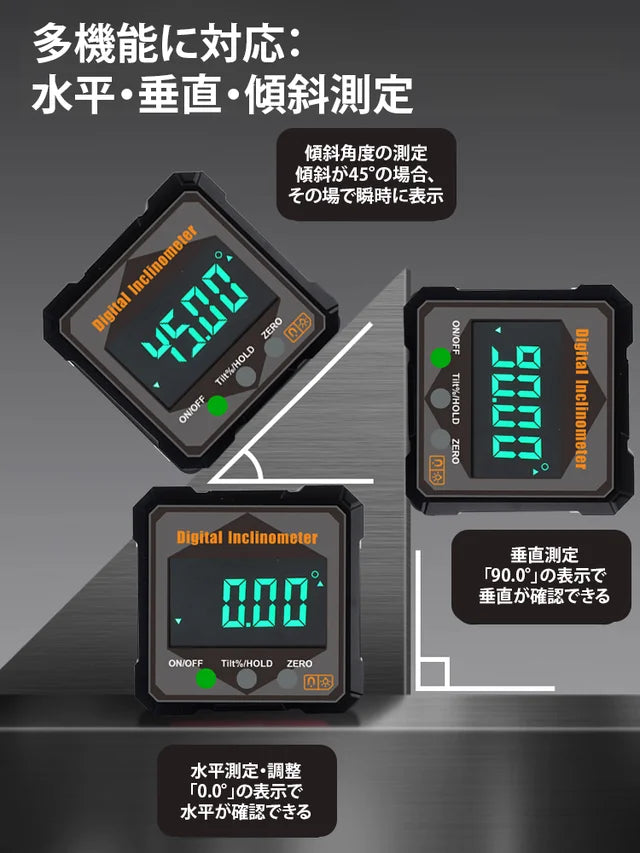 磁力デジタル角度計