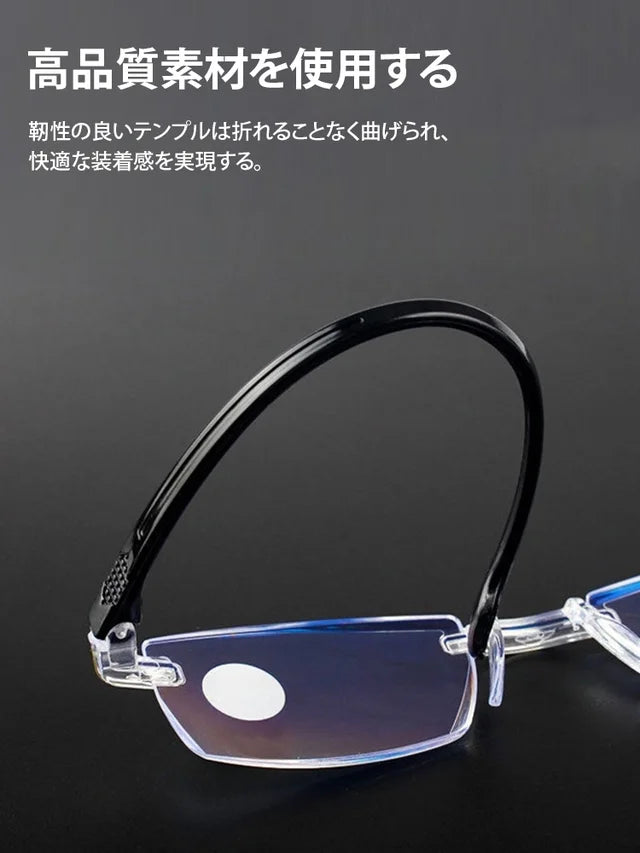 【ドイツ輸入のツァイスレンズ】1つ買うと1つ無料でプレゼント 累進多焦点遠近両用老眼鏡