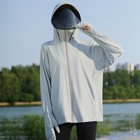 【指先までしっかり守る】ミドル丈UVカットパーカー