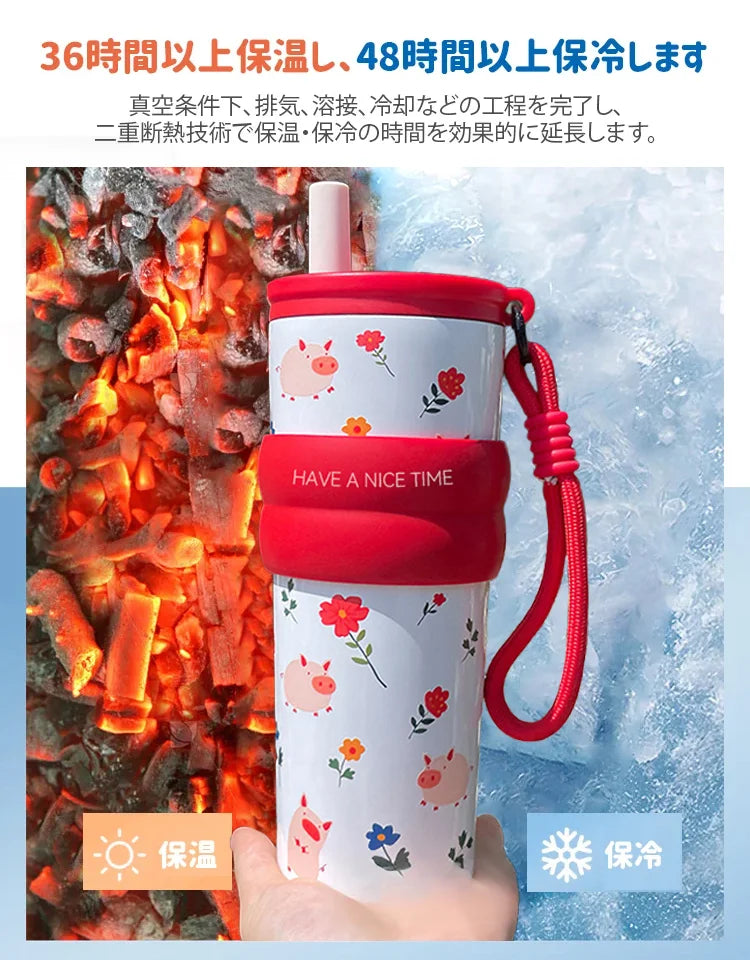 保冷保温２WAY大容量タンブラー