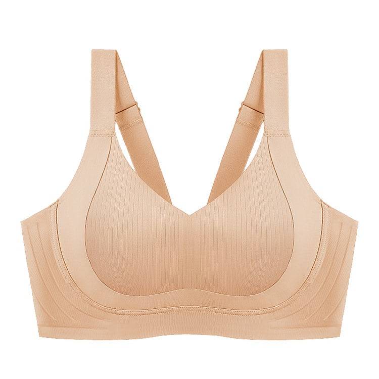 【ウサギカップの 下着 です】副乳を収縮させ、垂れを防ぐワイヤーリングがないと、大きな胸が小さく見えます。