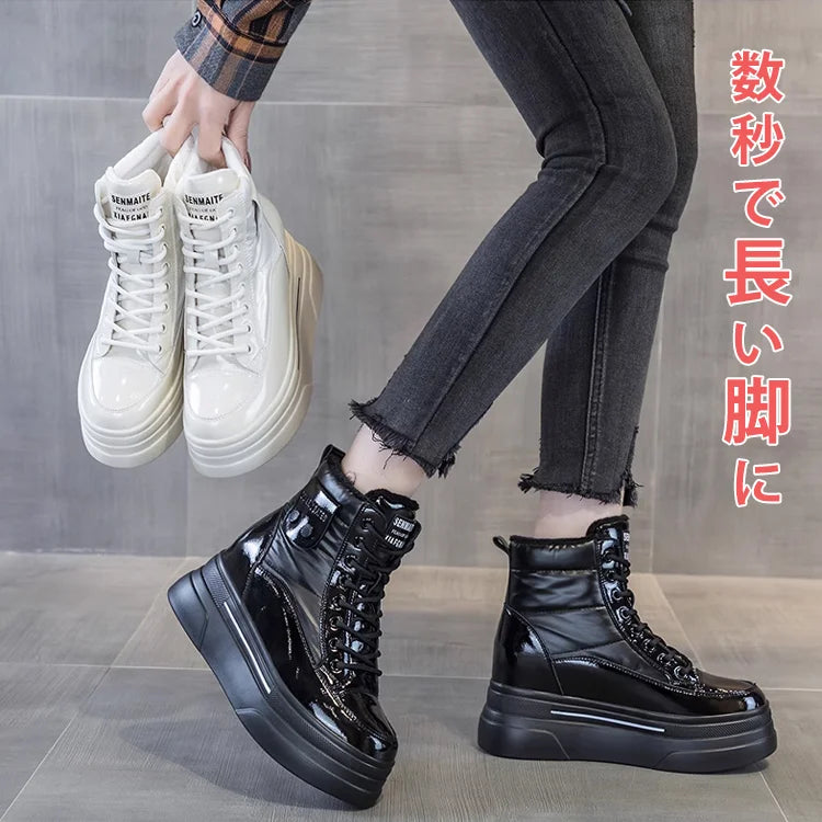 身長アップ8cm厚底マーチンブーツ