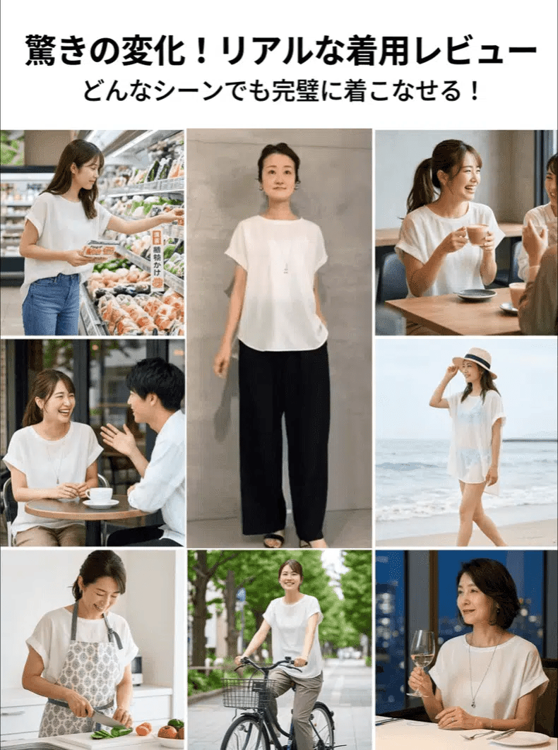 シンプルでオシャレなストレッチ半袖