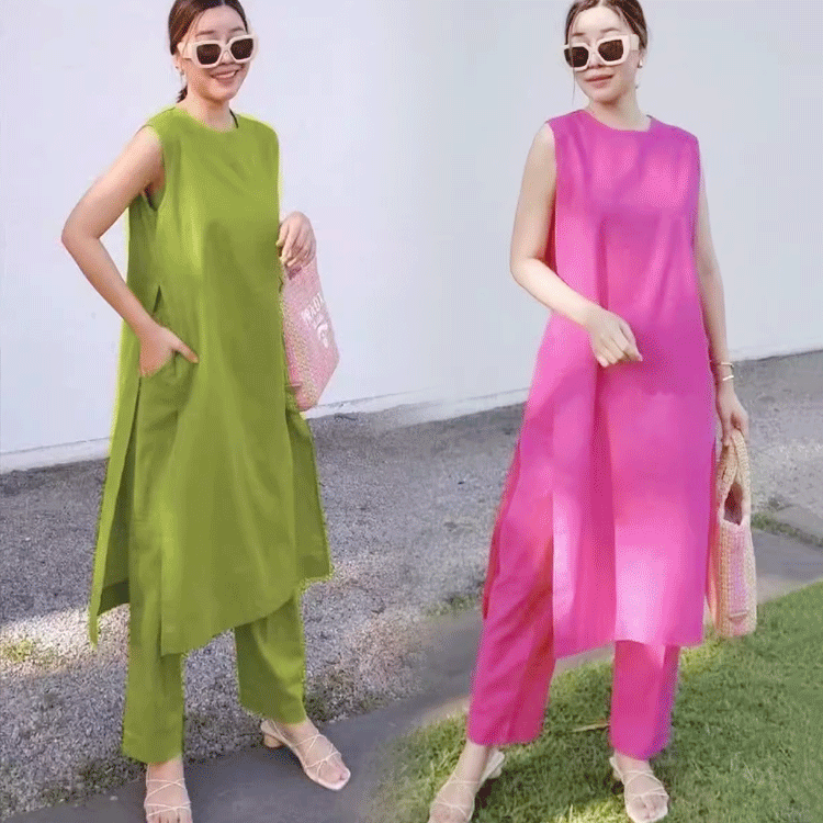 綿麻ワンピース＋パンツ